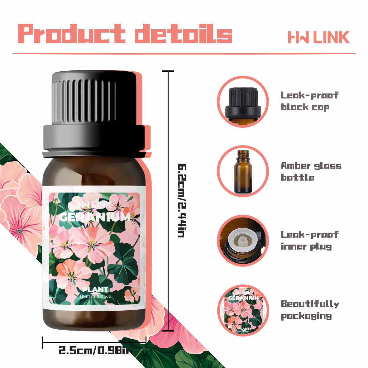 제라늄 에센셜 오일 10ml 순수 천연 오일 - 디퓨저 - Home Fragrance Gift 리뷰 및 가격